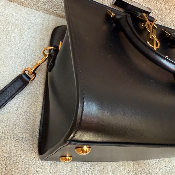 YSL Calfskin Monogram Baby Cabas Black - Picture 11 of 14